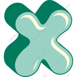 Abstract Teal X