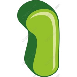 Vibrant Green Abstract Shape