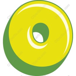 Vibrant Yellow-Green Donut