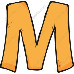 Bold Orange Letter M