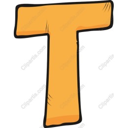 Playful Orange Letter T