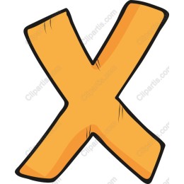 Cartoonish Orange X