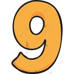 Cheerful Cartoon Number 9