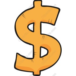 Playful Cartoon Dollar Sign