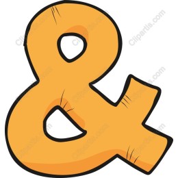 Playful Orange Ampersand