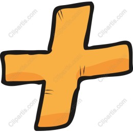 Hand-Drawn Orange Plus Sign