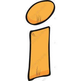 Vibrant Orange Letter i