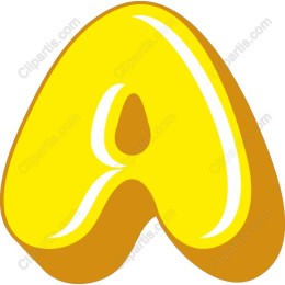 Playful Yellow Letter A