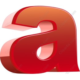 3D Red Letter A
