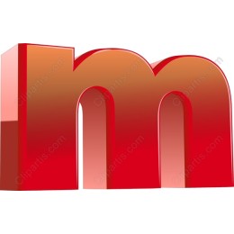 3D Red 'M'