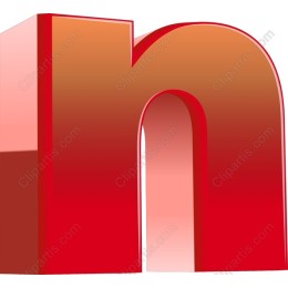 3D Red Letter N