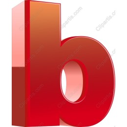 3D Red Letter B