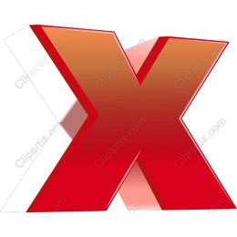 3D Red X