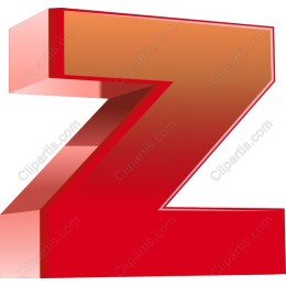 3D Letter Z with Gradient Effect