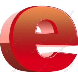 Vibrant 3D Red E