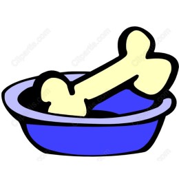Playful Dog Bone in Bowl