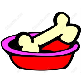 Playful Dog Bowl with Bone