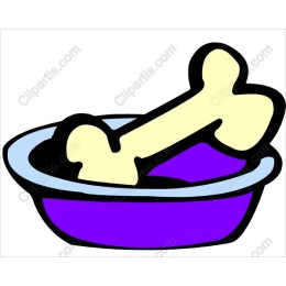 Dog Bowl with Bone