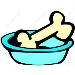 Vibrant Dog Bowl with Bone