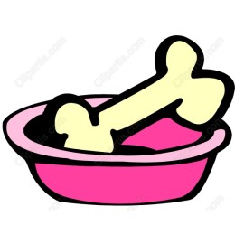 Cartoon Pet Bowl with Bone