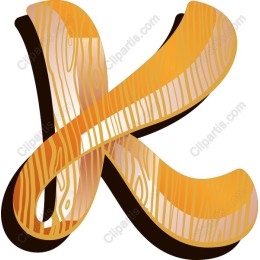 Wooden Letter K