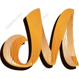 Woodgrain Letter M