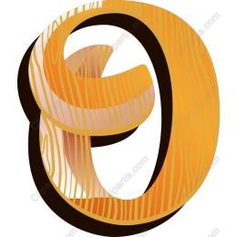 3D Wooden Letter O