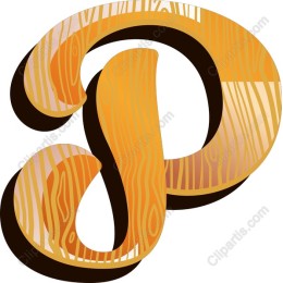 Wood Pattern Letter P