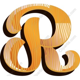 Stylish Wooden Letter R