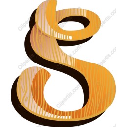 Wood Grain Letter