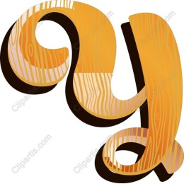Wooden Textured Letter Y