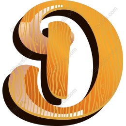 Wooden Letter D