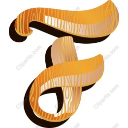 Elegant Wooden Letter T