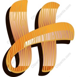 Elegant Wooden Letter H