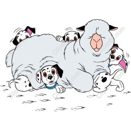 Playful Dalmatians Disguised as Sheep