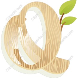 Wooden Letter 'Q' Eco-Friendly