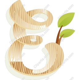 Wooden Ampersand with Greenery