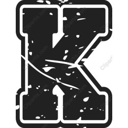 Distressed Letter K