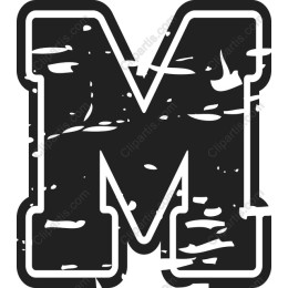 Vintage Distressed Letter M