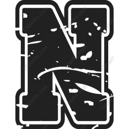 Distressed Letter N