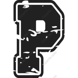 Distressed Letter P