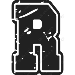 Vintage Distressed Letter R
