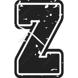 Vintage Distressed Letter Z