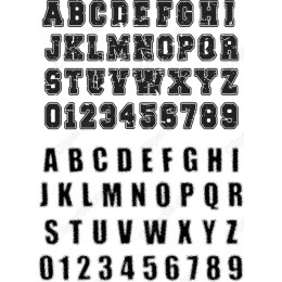 Vintage Distressed Letters and Numbers Set