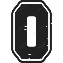 Vintage Bold Number 0