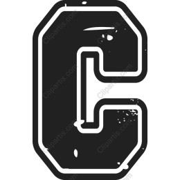Vintage Letter 'C' Distressed