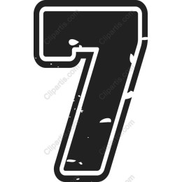 Vintage Distressed Number 7