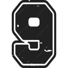 Vintage Style Number 9
