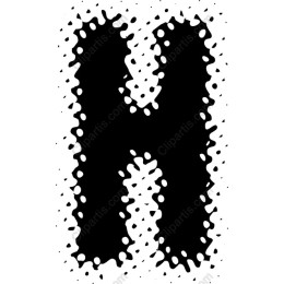 Creative Letter H with Splash Effect