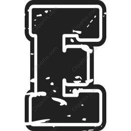 Vintage Distressed Letter E